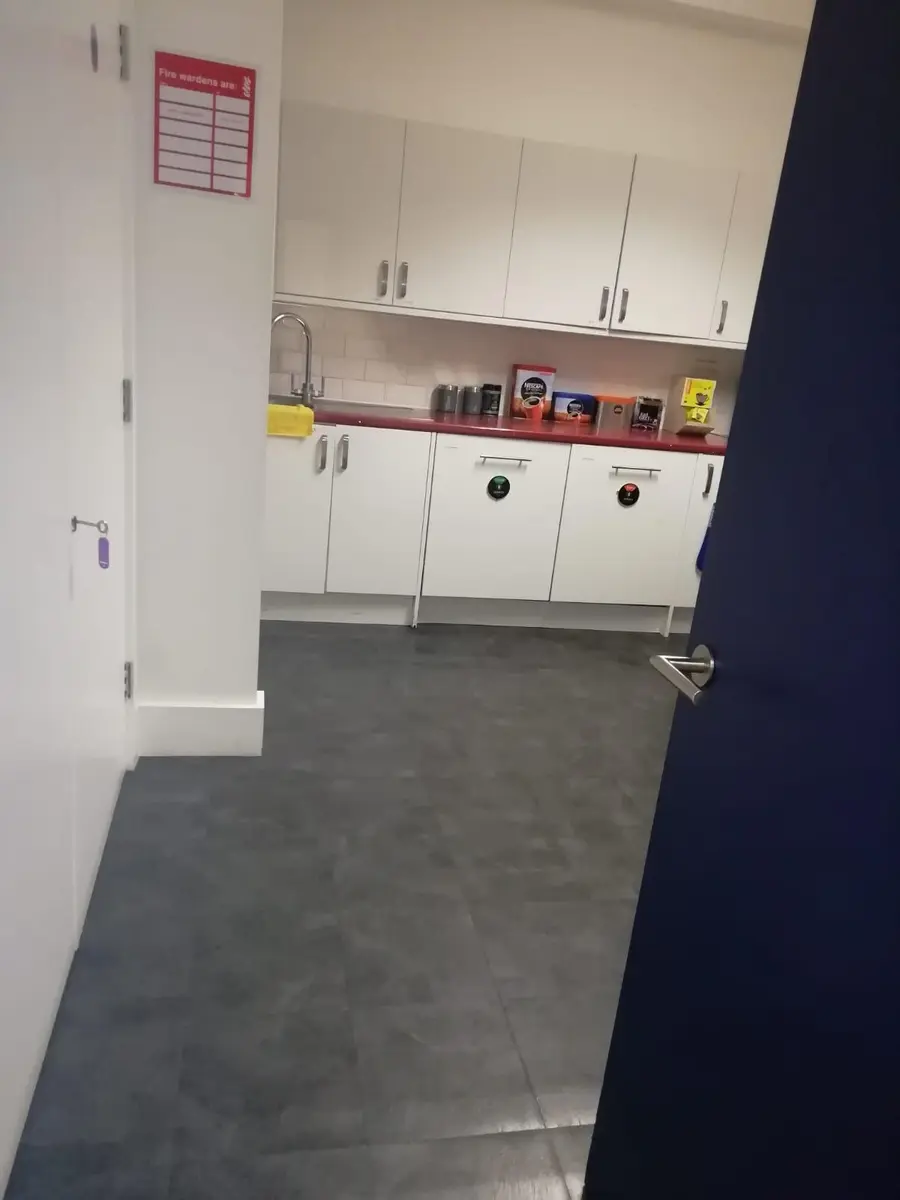 Clean office kitchen and breakout area worktops after a professional deep clean