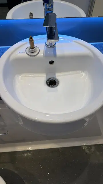 Bathroom Sink after Klean Touch summer turnover clean, The Tannery Leicester